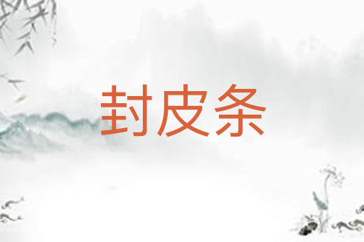 封皮条