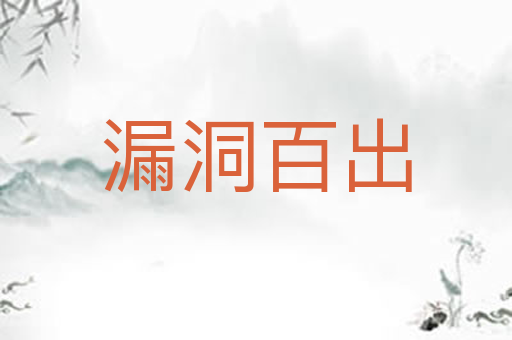漏洞百出