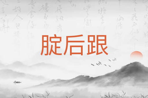 腚后跟