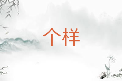 个样