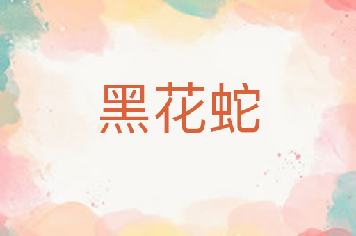 黑花蛇