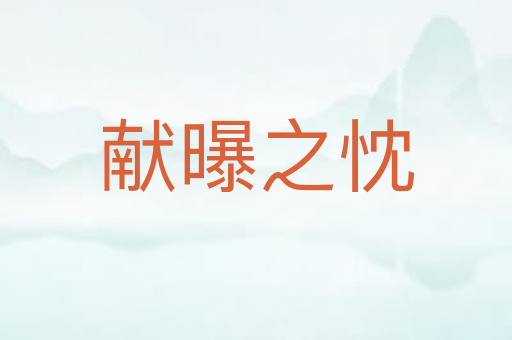 献曝之忱