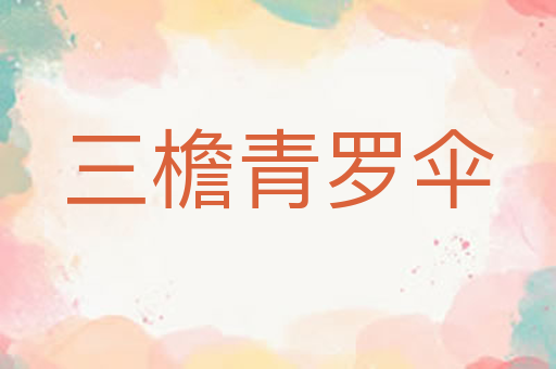 三檐青罗伞