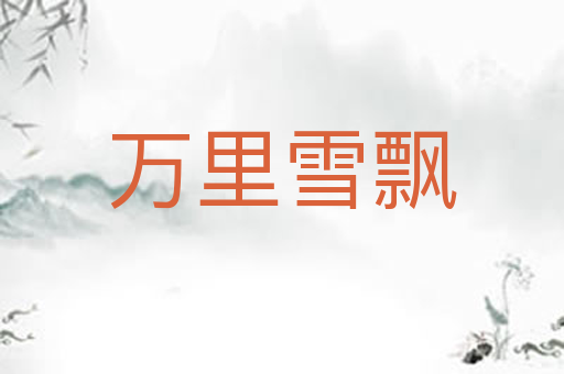万里雪飘
