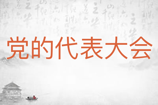 党的代表大会