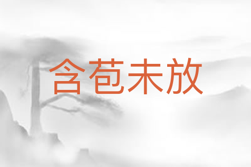 含苞未放