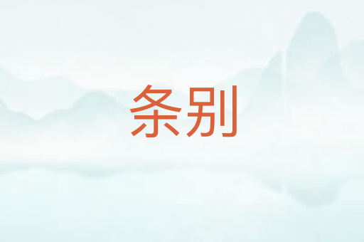 条别