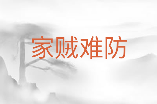 家贼难防