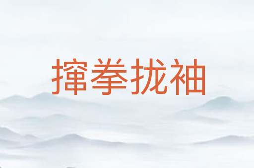 撺拳拢袖