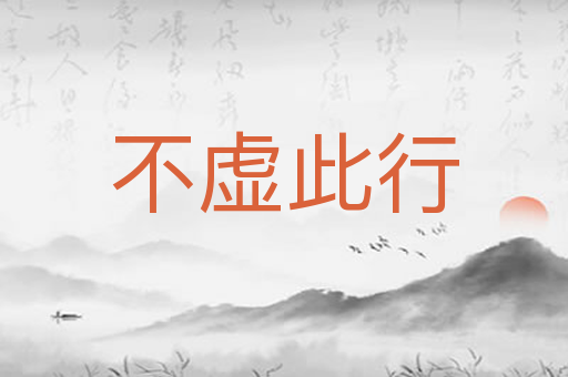 不虚此行