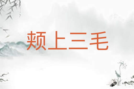 颊上三毛