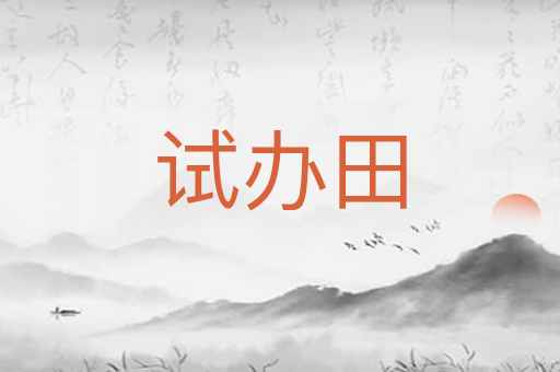 试办田