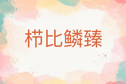 栉比鳞臻