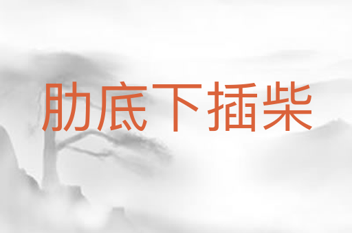 肋底下插柴