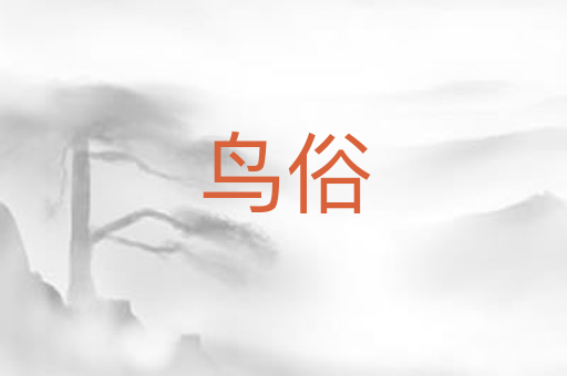 鸟俗